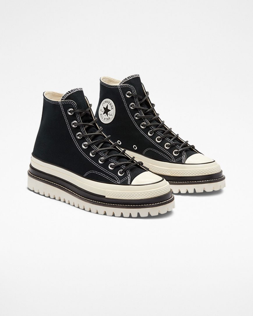 Sapatos Plataforma Converse Chuck 70 LTD Lugged Cano Alto Masculino Pretas | PT G093081